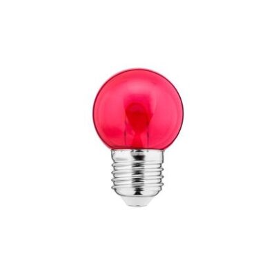 LED Color Bulb 1W G45 240V 10Lm PC red clear FILAMENT U