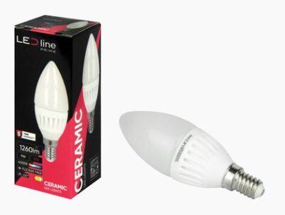 LED bulb E14 230V 1170W 992lm candle, neutral white 4000K, dimmable, LED line PRIME