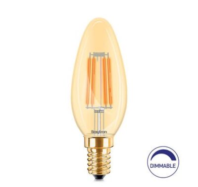 LED bulb E27 230V ST64 6W 540lm, FILAMENT, amber white 2200K, dimmable