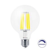 LED bulb E27 230V G95 8W 806lm, FILAMENT, warm white 2700K, dimmable