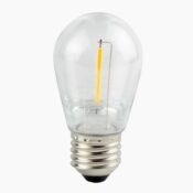 LED bulb E27 230V ST45 1W, FILAMENT, warm white 2700K, 50lm, plastic
