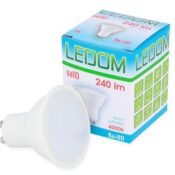 LED bulb GU10 230V 3W 240lm 4000K, LEDOM