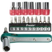 16 Pcs Offset Ratchet & Socket Driver Set (Metric Size), 1PK-202A Pro'sKit